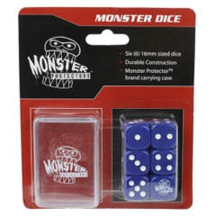 Monster Protectors 6-Piece Dice Set & Carrying Case - Blue